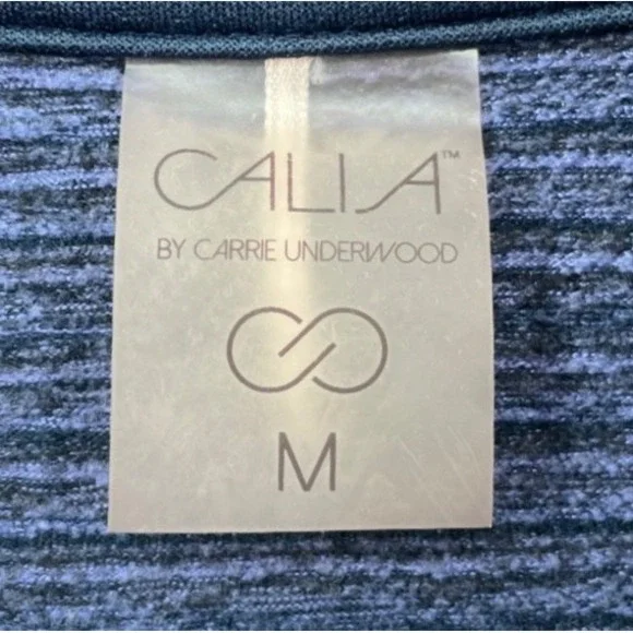 Calia Quarter Zip Pullover Womens Small Navy Blue Space Dye Thumbhole - Picture 5 of 11